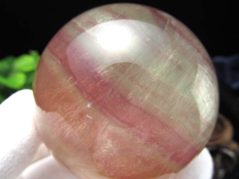 フローライト イットリウムフローライト 蛍石 丸玉 置物 スフィア