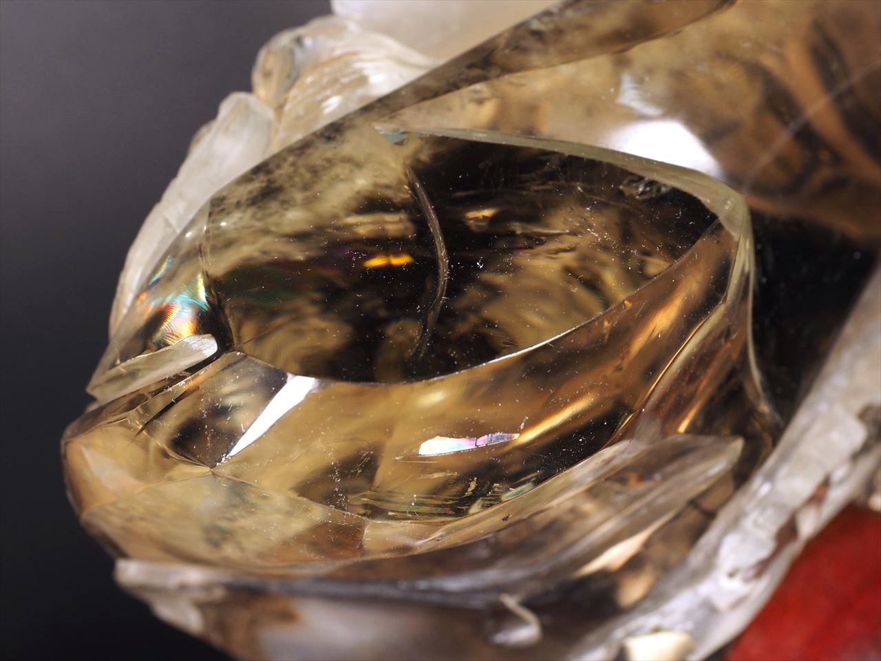 ◇至高の逸品!!◇極上超透明シトリン【黄水晶】◇大吉開運！龍神彫り