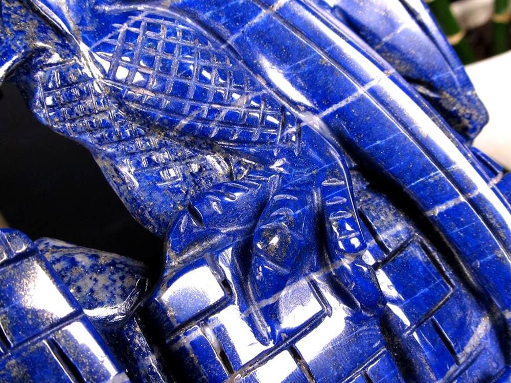 ラピスラズリ 青金石 彫刻置物 ドラゴン 龍
