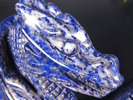 ラピスラズリ 青金石 彫刻置物 ドラゴン 龍