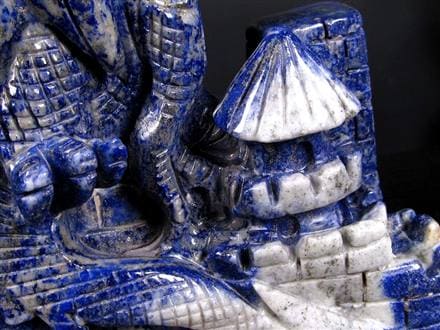 ラピスラズリ 青金石 彫刻置物 ドラゴン 龍