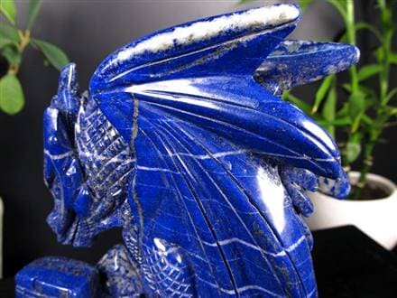 ラピスラズリ 青金石 彫刻置物 ドラゴン 龍