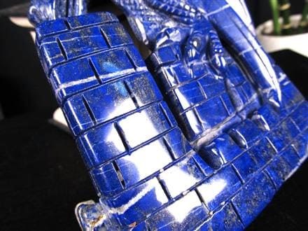 ラピスラズリ 青金石 彫刻置物 ドラゴン 龍