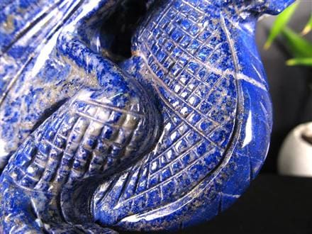 ラピスラズリ 青金石 彫刻置物 ドラゴン 龍