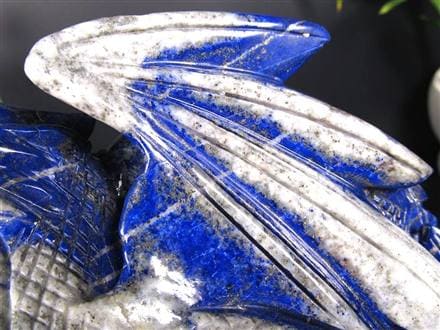 ラピスラズリ 青金石 彫刻置物 ドラゴン 龍