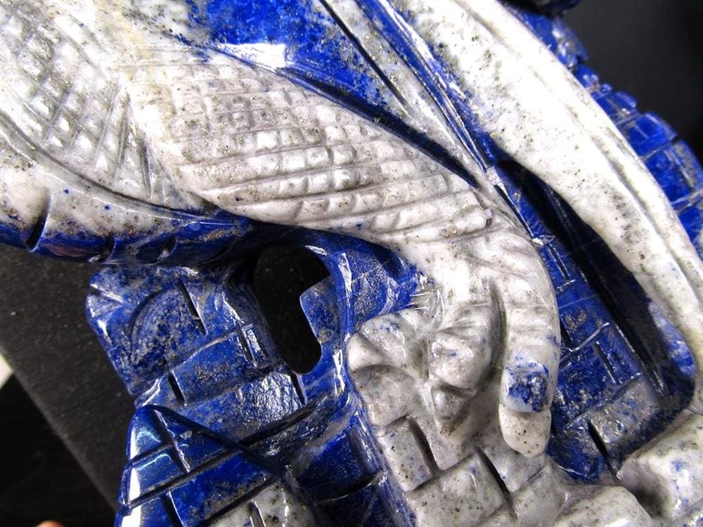 ラピスラズリ 青金石 彫刻置物 ドラゴン 龍