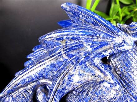 ラピスラズリ 青金石 彫刻置物 ドラゴン 龍