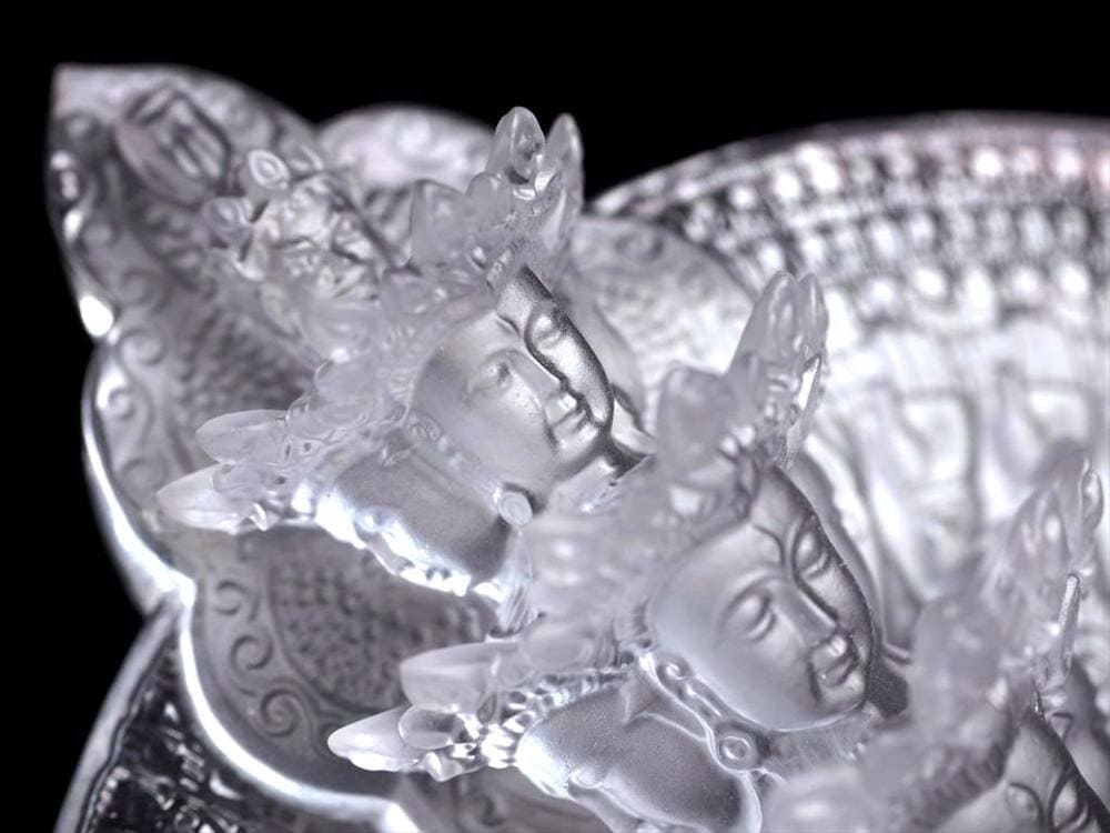 十一面千手千眼観音 千手観音 蓮華王 観音菩薩 クリスタルガラス