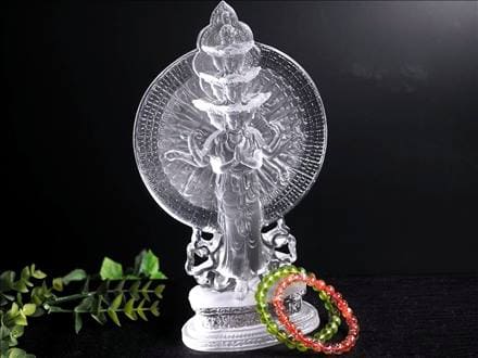十一面千手千眼観音 千手観音 蓮華王 観音菩薩 クリスタルガラス