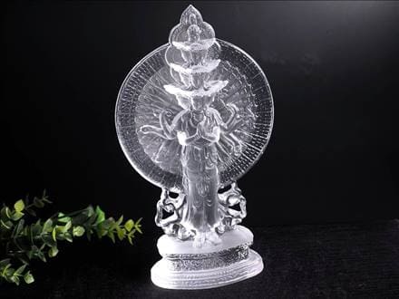 十一面千手千眼観音 千手観音 蓮華王 観音菩薩 クリスタルガラス