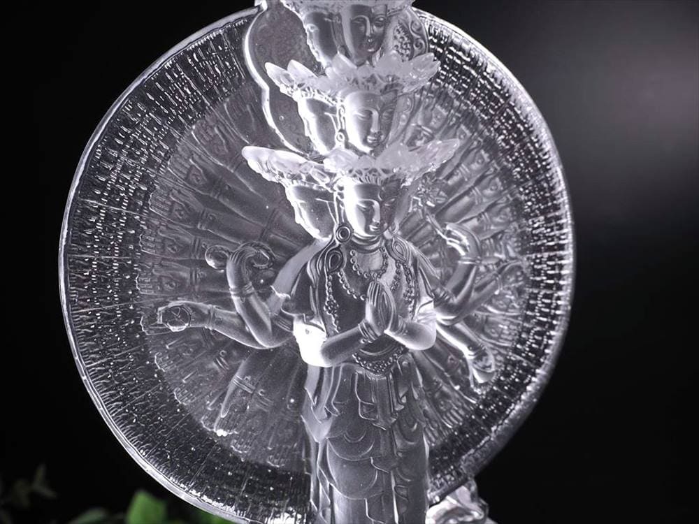 十一面千手千眼観音 千手観音 蓮華王 観音菩薩 クリスタルガラス