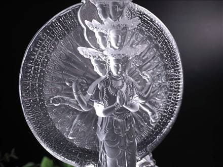 十一面千手千眼観音 千手観音 蓮華王 観音菩薩 クリスタルガラス