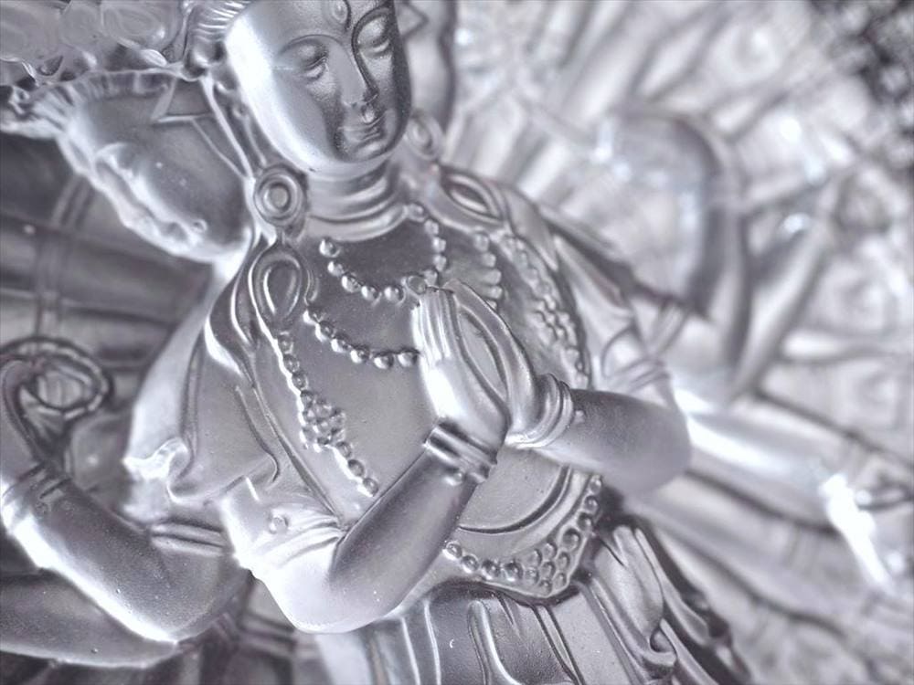 十一面千手千眼観音 千手観音 蓮華王 観音菩薩 クリスタルガラス