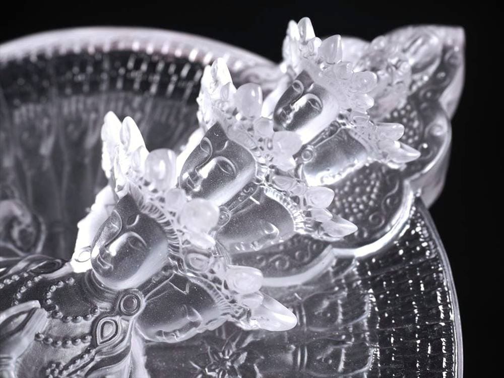 十一面千手千眼観音 千手観音 蓮華王 観音菩薩 クリスタルガラス