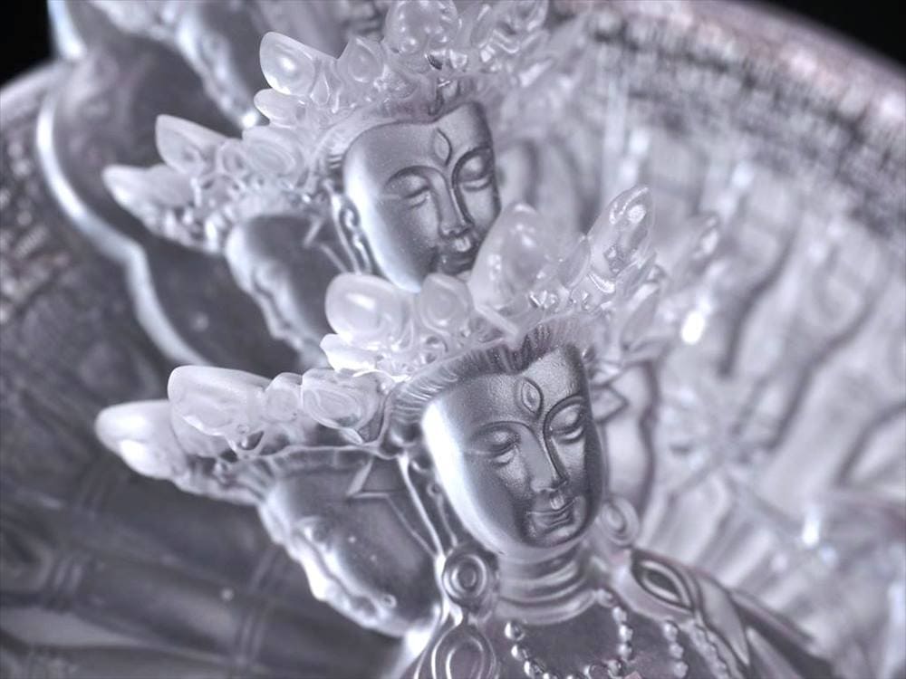 十一面千手千眼観音 千手観音 蓮華王 観音菩薩 クリスタルガラス