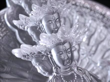 十一面千手千眼観音 千手観音 蓮華王 観音菩薩 クリスタルガラス