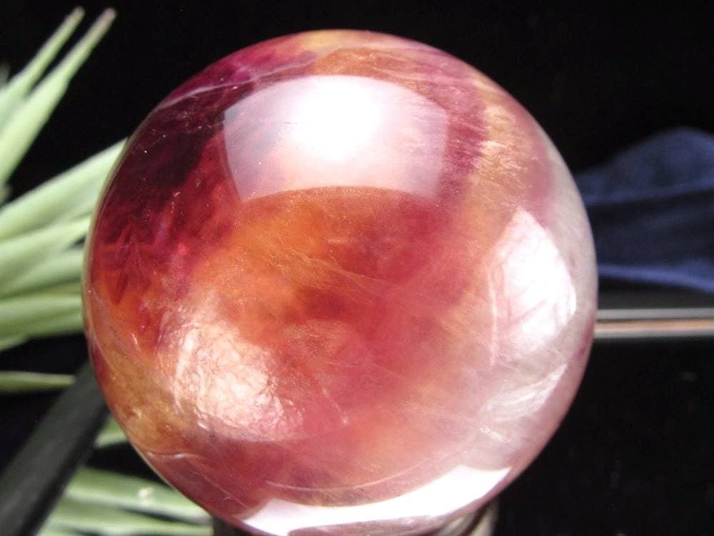 フローライト レインボーフローライト 蛍石 丸玉 置物 スフィア