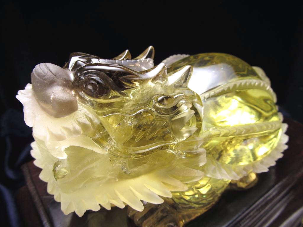 ◇限定入荷！◇極上超透明シトリン【黄水晶】！◇財運を高める瑞獣
