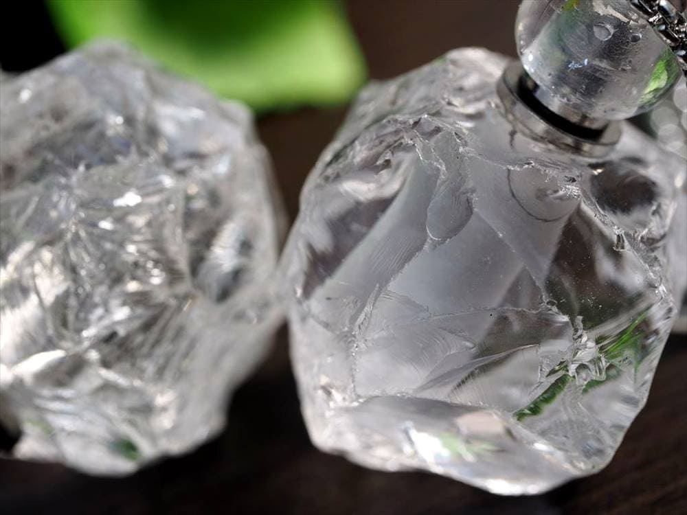 天然石アロマボトル ネックレス 天然石香水瓶 天然石ボトル 水晶