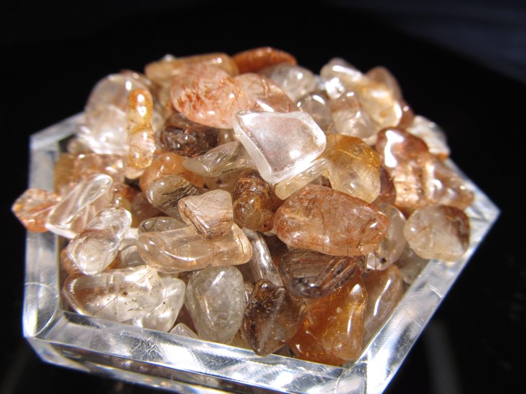 ☆数量限定☆超人気♢褐色針水晶【ブロンズMIXルチルクォーツさざれ