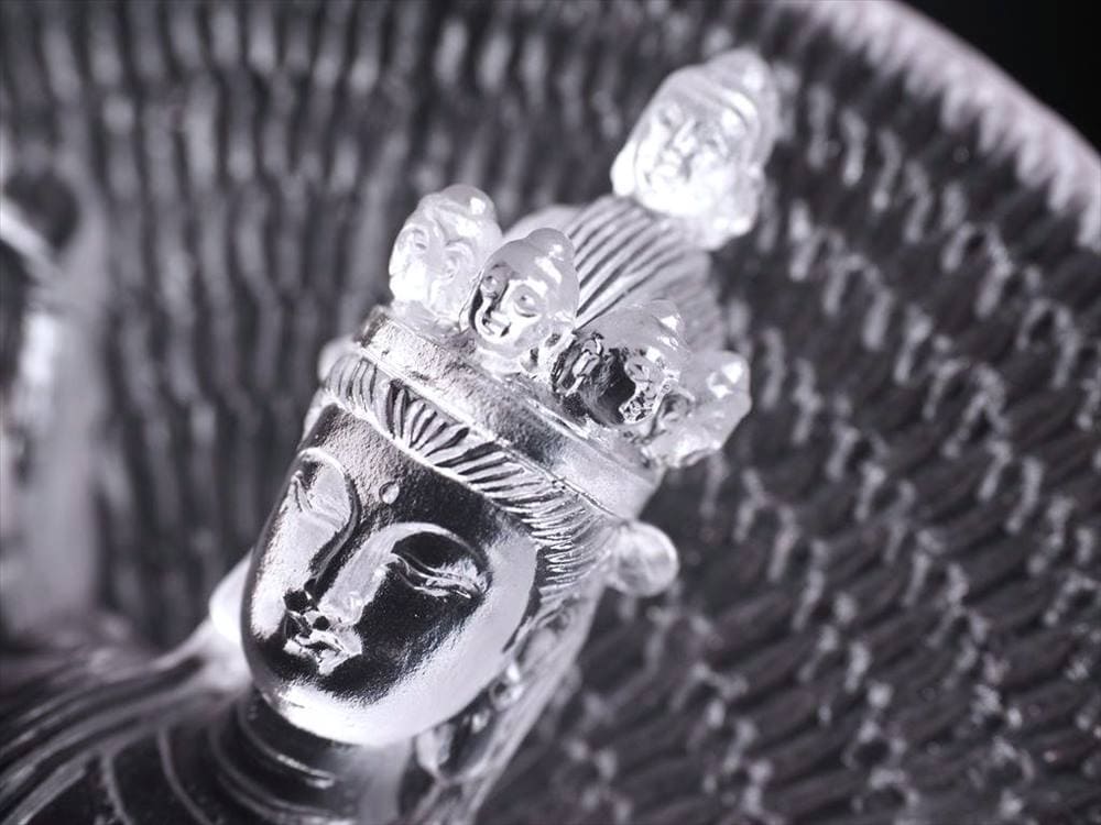 千手千眼観音 千手観音 蓮華王 観音菩薩 クリスタルガラス