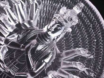 千手千眼観音 千手観音 蓮華王 観音菩薩 クリスタルガラス