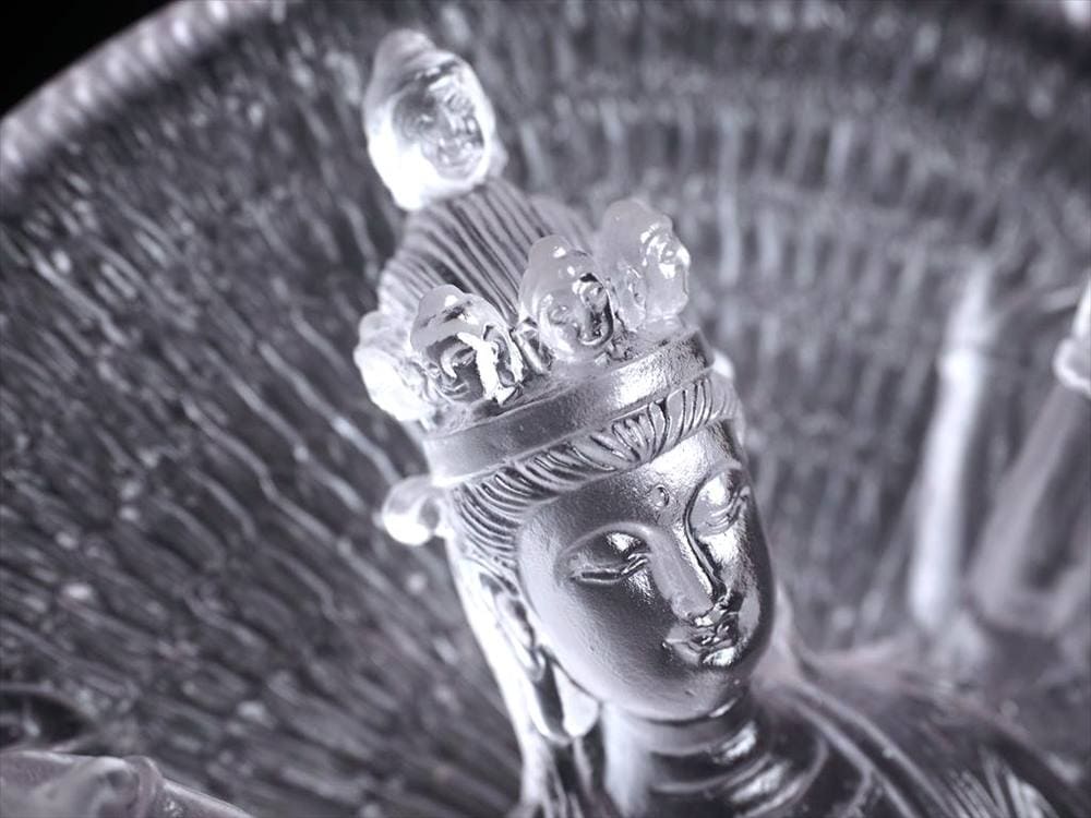 千手千眼観音 千手観音 蓮華王 観音菩薩 クリスタルガラス