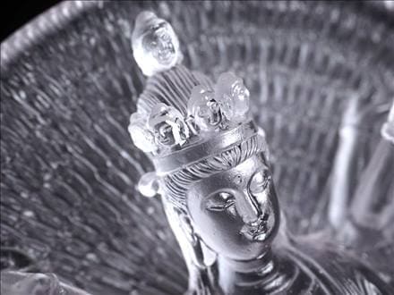 千手千眼観音 千手観音 蓮華王 観音菩薩 クリスタルガラス