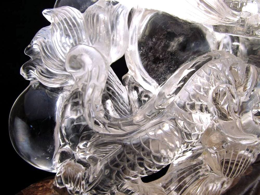 龍 水晶 彫刻置物 ドラゴン 竜