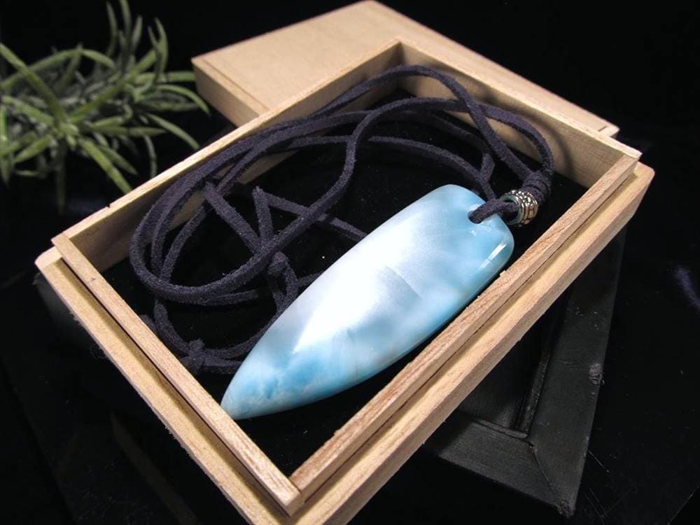 ラリマー ブルーペクトライト ペンダント ネックレス 曹珪灰石