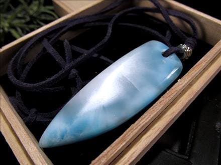 ラリマー ブルーペクトライト ペンダント ネックレス 曹珪灰石