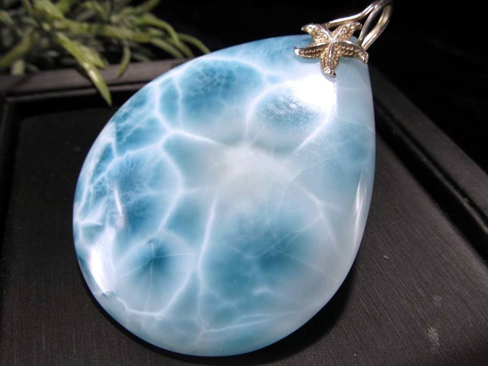 ラリマー ブルーペクトライト ペンダント ネックレス 曹珪灰石