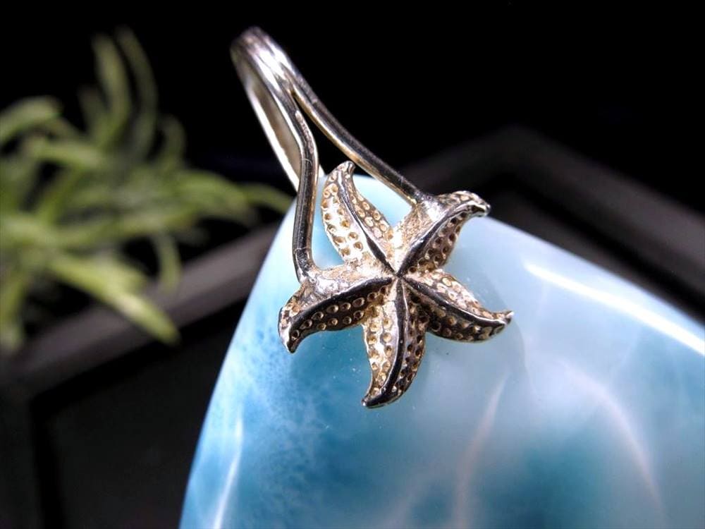 ラリマー ブルーペクトライト ペンダント ネックレス 曹珪灰石