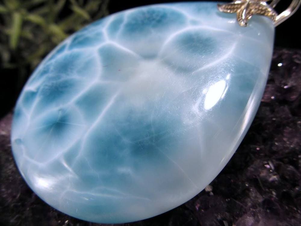 ラリマー ブルーペクトライト ペンダント ネックレス 曹珪灰石