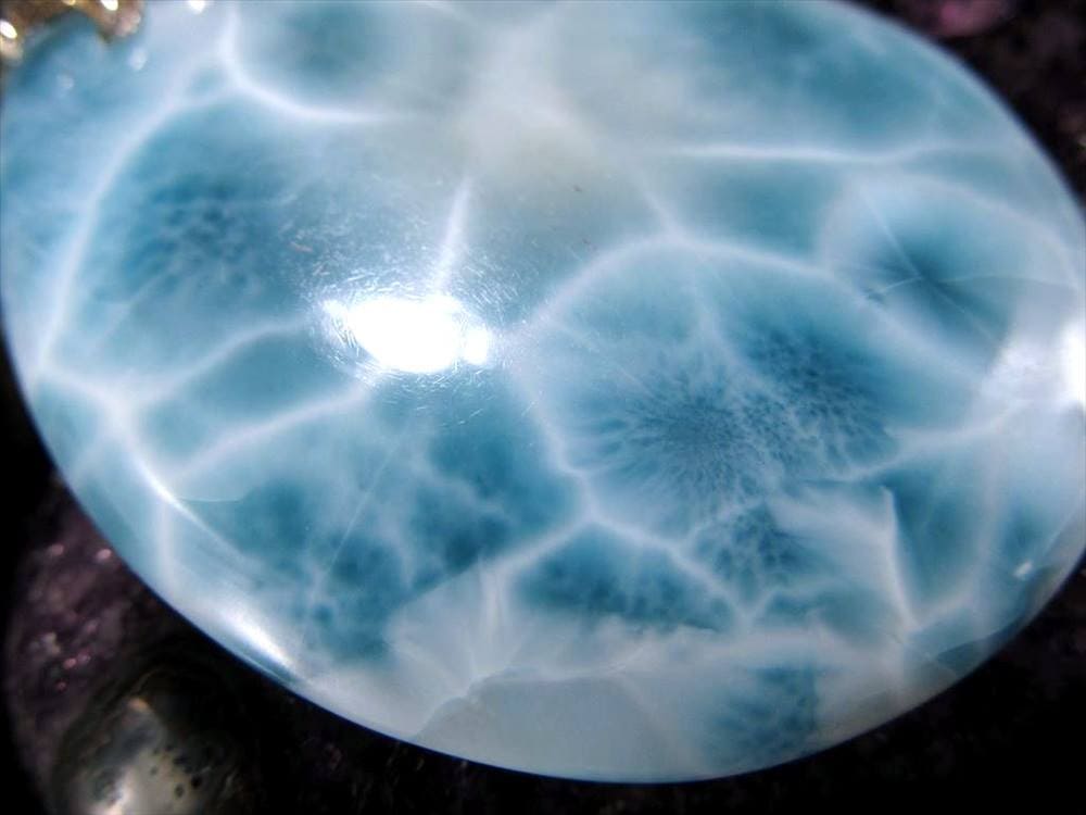 ラリマー ブルーペクトライト ペンダント ネックレス 曹珪灰石