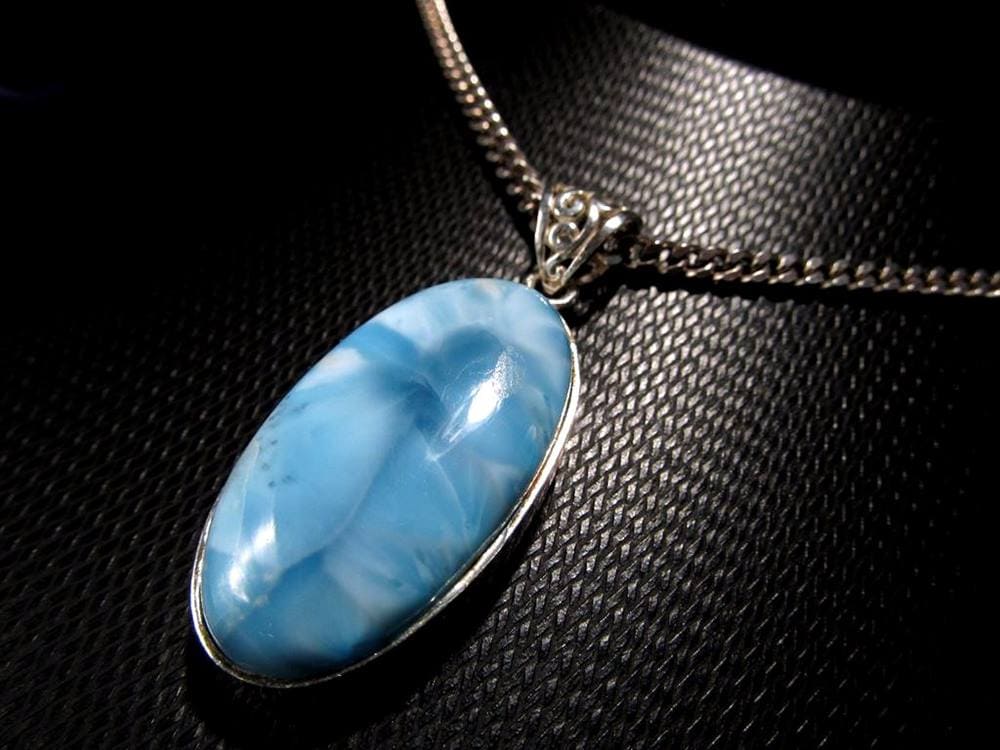 ラリマー ペンダント ネックレス ブルーペクトライト 曹珪灰石 アクセサリー