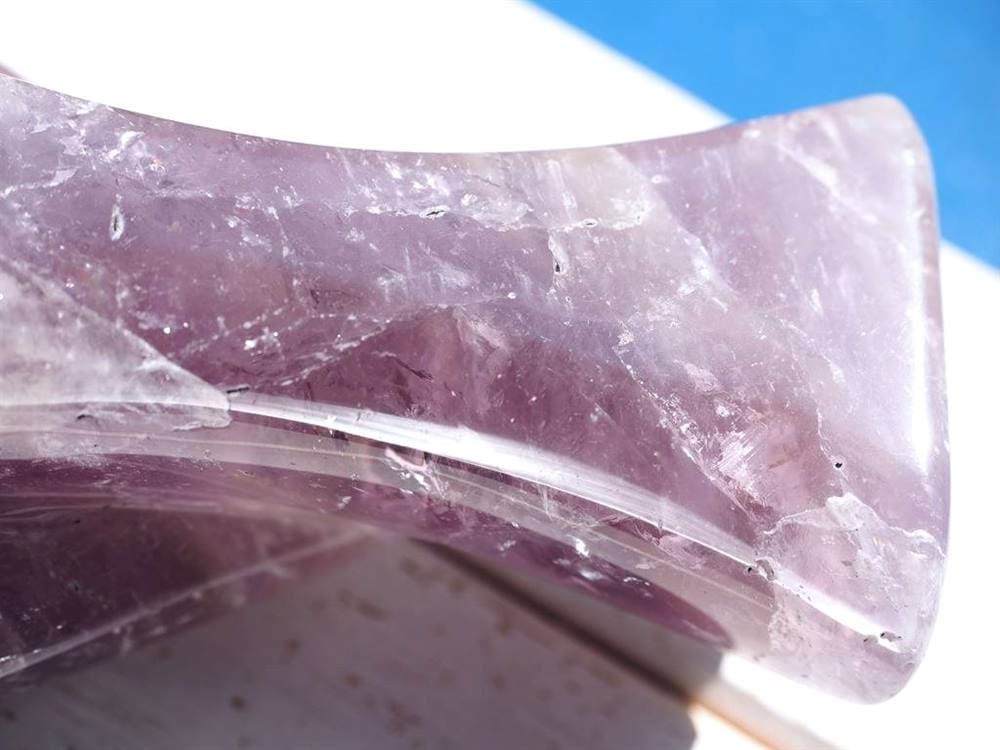 アメジスト 紫水晶 エンジェル彫り 置物 天使