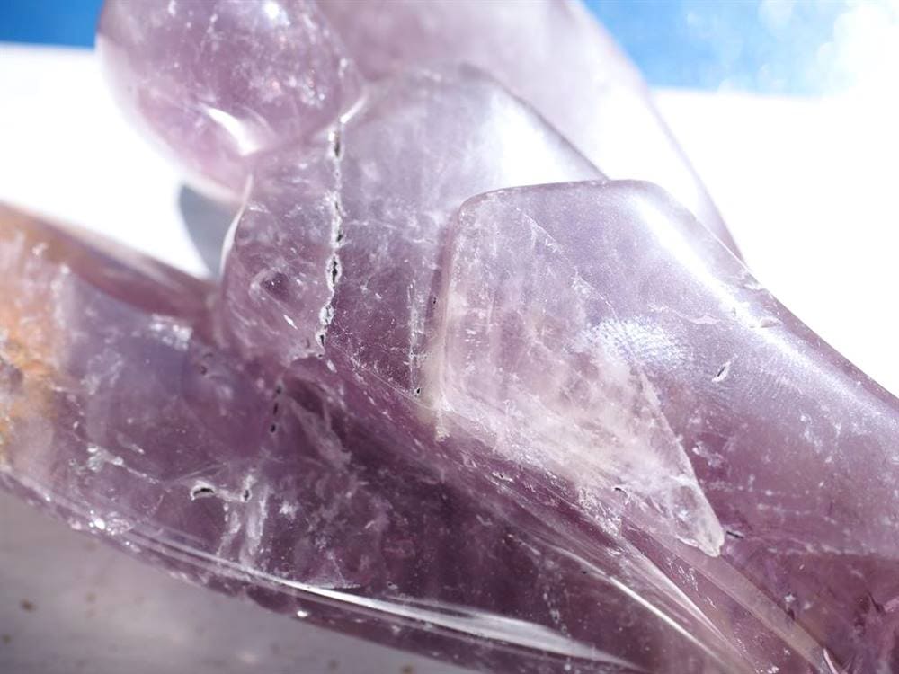 アメジスト 紫水晶 エンジェル彫り 置物 天使