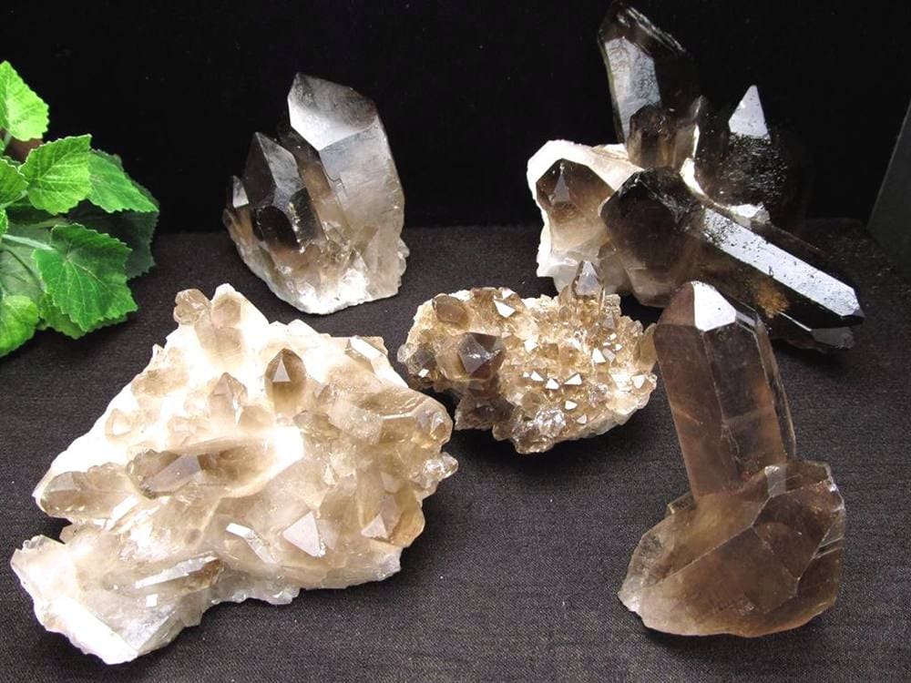 スモーキークォーツ 黒水晶 クラスター 水晶クラスター ブラジル産