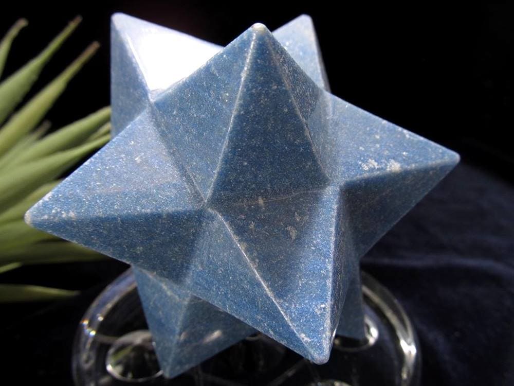 アステロイド ブルーアベンチュリン 砂金石 小星型12面体 置物