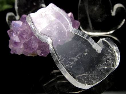 猫型タンブル 天然クォーツ 水晶 ミニ キャット 置物 ブラジル産