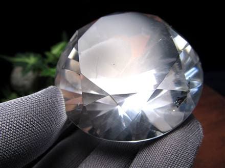 水晶 クォーツ レムリアンシード ブリリアントカット ダイヤモンドカット