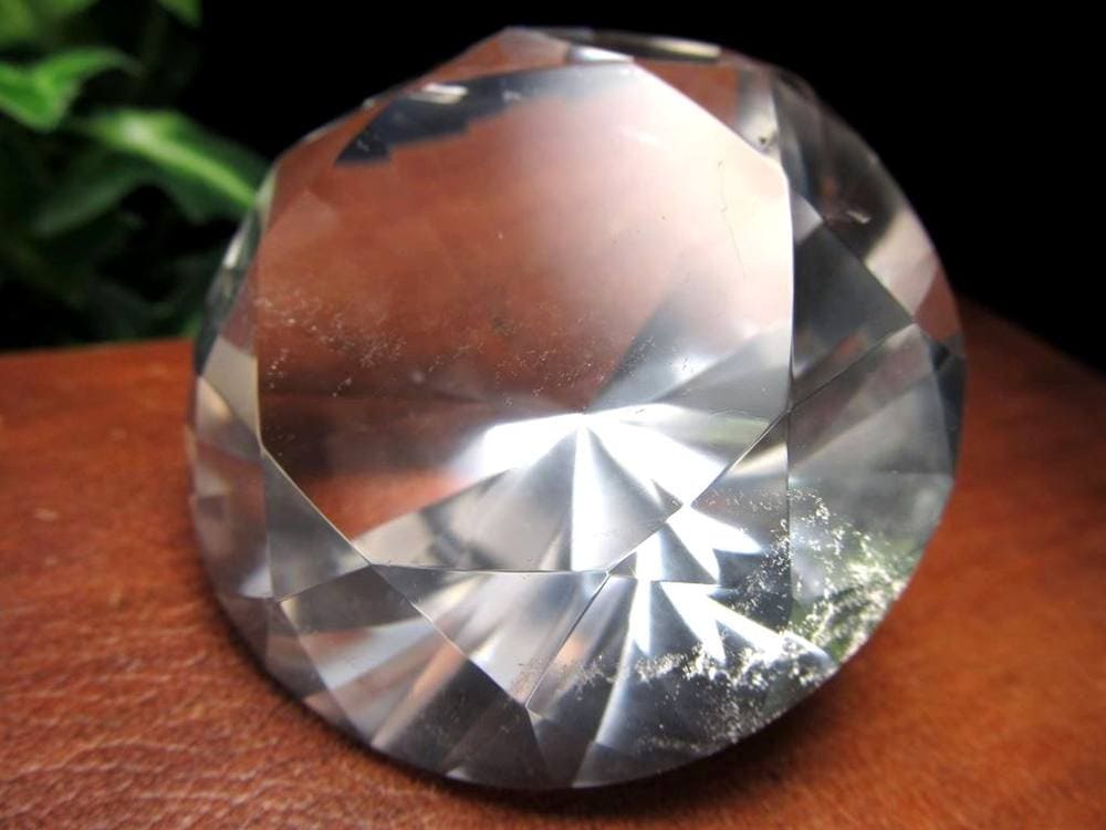 水晶 クォーツ レムリアンシード ブリリアントカット ダイヤモンドカット