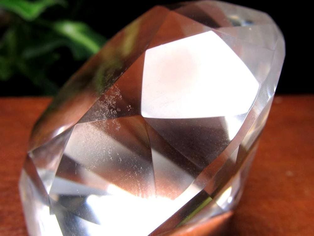 水晶 クォーツ レムリアンシード ブリリアントカット ダイヤモンドカット