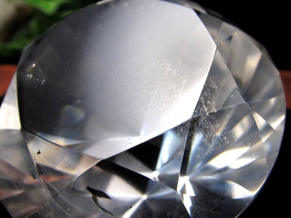 水晶 クォーツ レムリアンシード ブリリアントカット ダイヤモンドカット