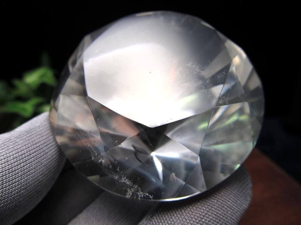 水晶 クォーツ レムリアンシード ブリリアントカット ダイヤモンドカット