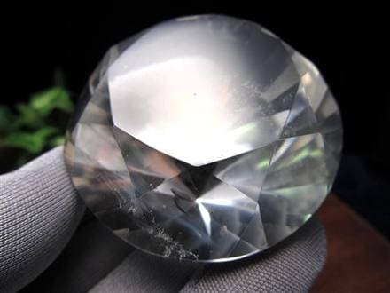水晶 クォーツ レムリアンシード ブリリアントカット ダイヤモンドカット