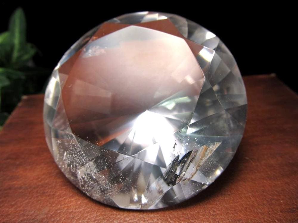 水晶 クォーツ レムリアンシード ブリリアントカット ダイヤモンドカット