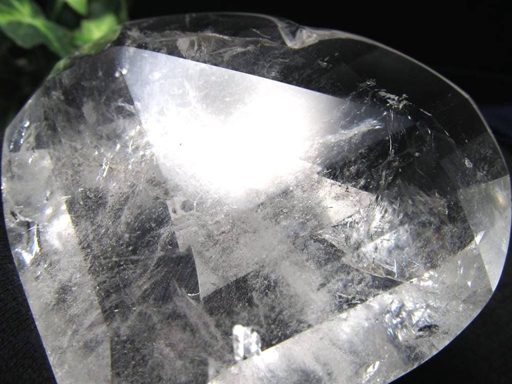 天然水晶 ハートカット オブジェ ブラジル産 置物