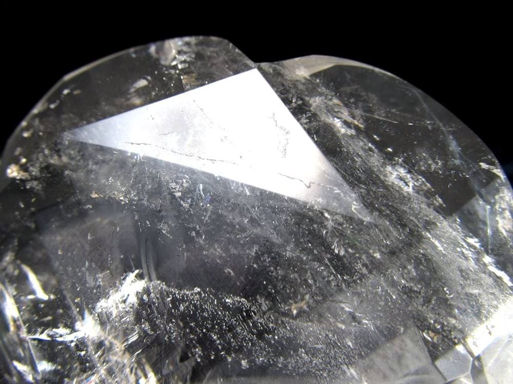 天然水晶 ハートカット オブジェ ブラジル産 置物